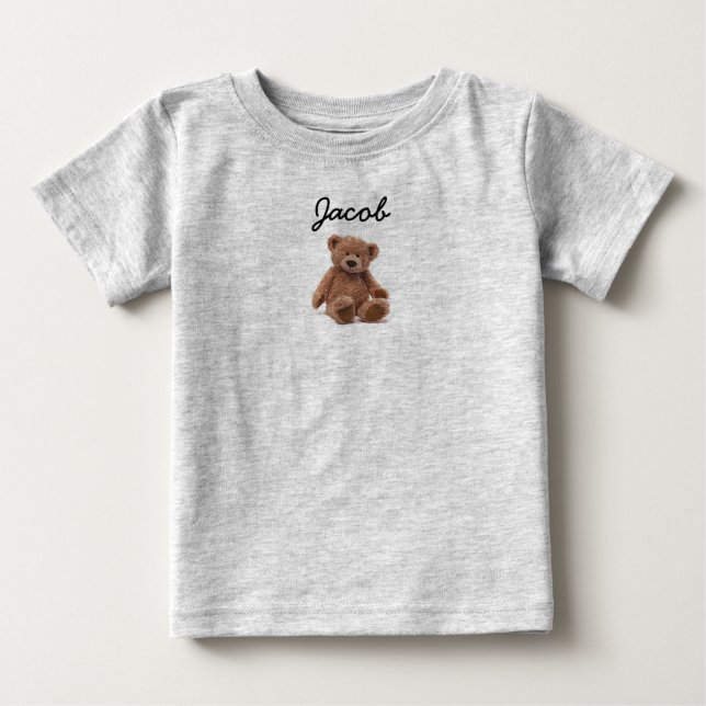 Mit Monogramm Teddy Bären T - Shirt (Vorderseite)