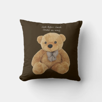 Mit Monogramm Teddybär reversibel werfen Kissen