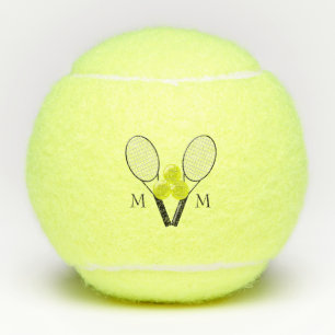 Mit Monogramm Tennis-Entwurf Tennisbälle