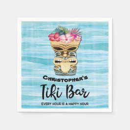 Mit Monogramm Tiki Bar Party Serviette