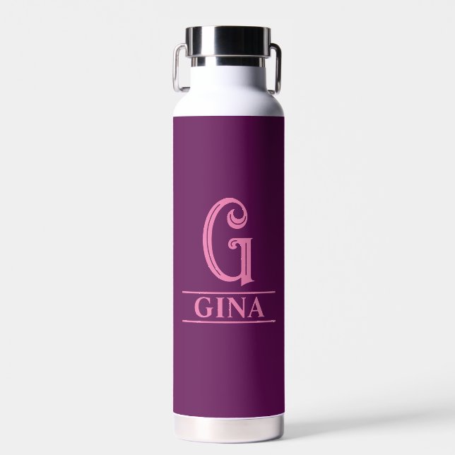 Mit Monogramm Trinkflasche (Vorne)
