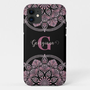Mit Monogramm trockene Rose Blumenfronten Dot Mand Case-Mate iPhone Hülle