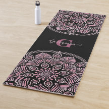 Mit Monogramm trockene Rose Blumenfronten Dot Mand