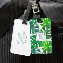 Mit Monogramm tropisches Blätter Muster