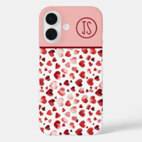 Mit Monogramm Valentinstag mit rotem Herzen