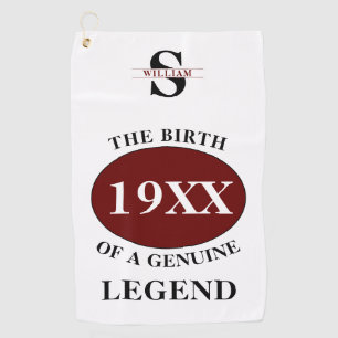 Mit Monogramm Vater Geburtsdatum Legende jedes Jah Golfhandtuch