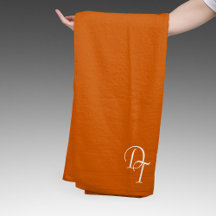 Mit Monogramm - verbrannte Orange
