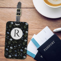 Mit Monogramm Vergessen Sie mir nicht blaue Flora