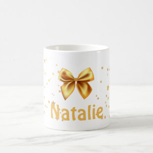Mit Monogramm vergoldetes Glitzer Band niedlich go Kaffeetasse