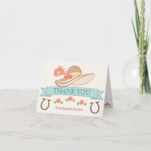 MIT MONOGRAMM VERSEHENES "KENTUCKY DERBY" THEMA DA DANKESKARTE