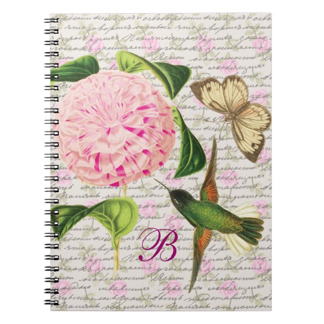 Mit Monogramm Vintager Traum Notizblock (Vorderseite)