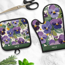 Mit Monogramm Violett-Blume Hübsche Gemusterte Blü