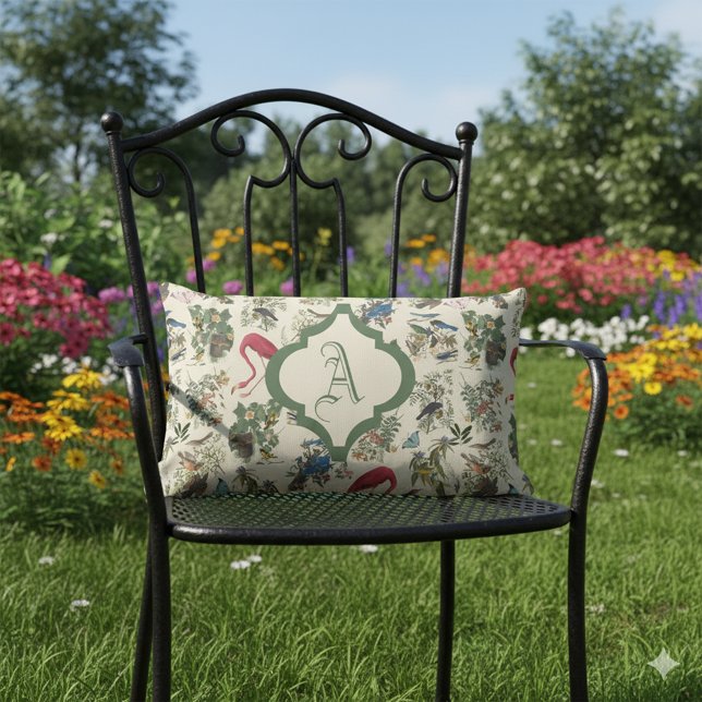 Mit Monogramm Vögel von John James Audubon Kissen Für Draußen (Von Creator hochgeladen)