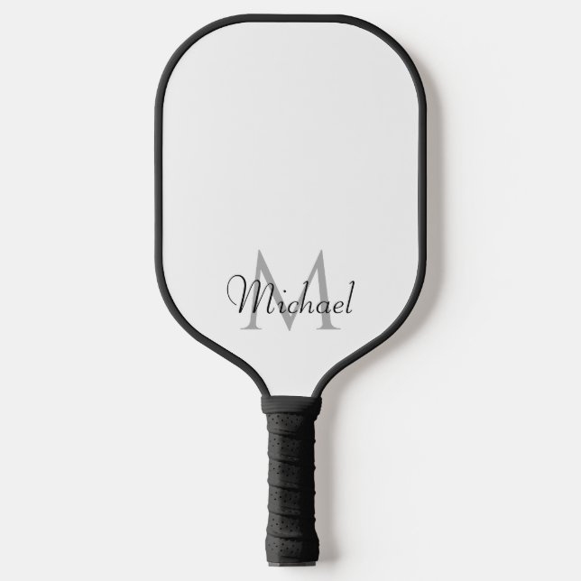 Mit Monogramm Vorlage für doppelseitige Elegance Pickleball Schläger (Vorderseite)