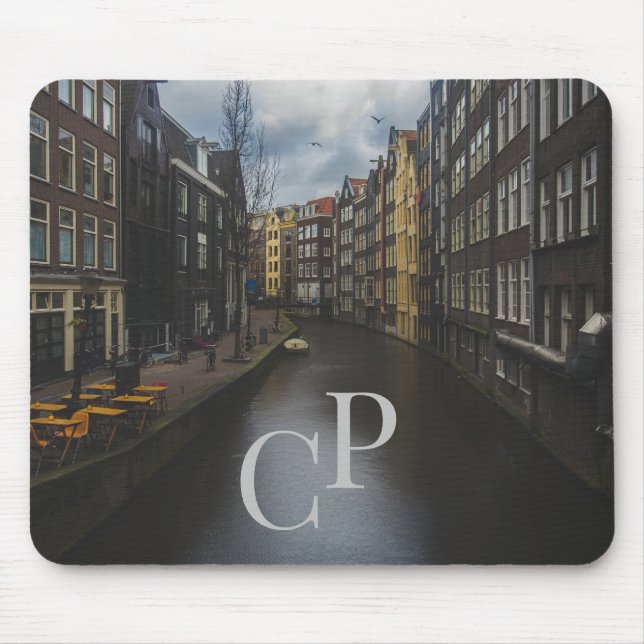 Mit Monogramm Vorstellungen zum Wasserkanal Mousepad (Vorne)