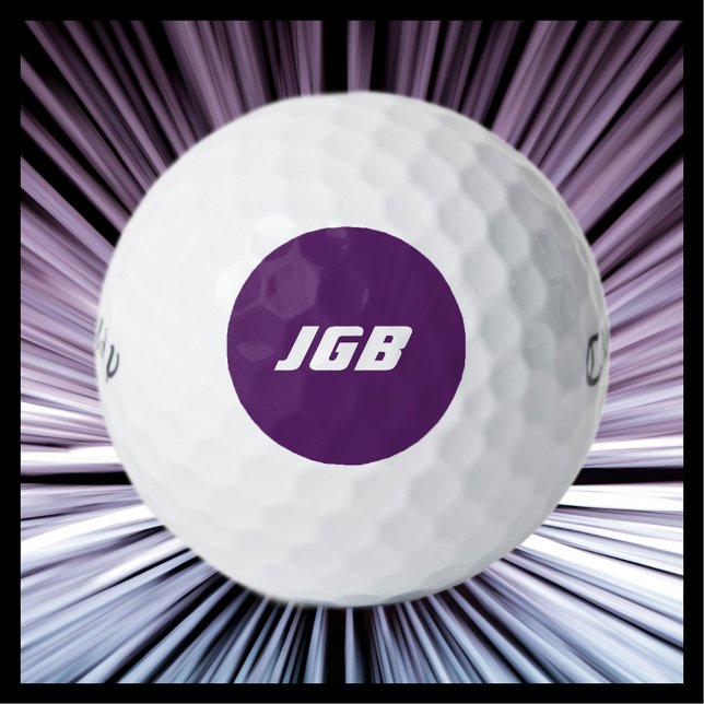 Mit Monogramm wählen Sie Ihren Farbhintergrund aus Golfball (Von Creator hochgeladen)