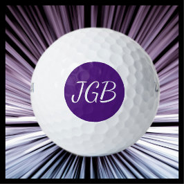 Mit Monogramm wählen Sie Ihren Farbhintergrund aus Golfball