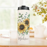 Mit Monogramm Wasserfarbe Vintag Rustikale Sonnenb Thermosbecher<br><div class="desc">Fügen Sie Ihrem Trinkbehälter Vintagen Charme mit unserer Mit Monogramm Wasserfarbe Vintag Sonnenblumentherme Tumbler Personalisieren Sie es für eine einzigartige Touch. Großartig wie Mütter Tagesgeschenk.</div>