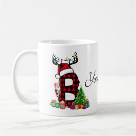 Mit Monogramm Weihnachtsfamilien personalisieren m Kaffeetasse