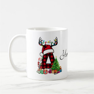 Mit Monogramm Weihnachtsfamilien personalisieren m Kaffeetasse