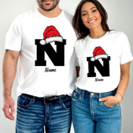 Mit Monogramm Weihnachtsfamilien personalisieren m T-Shirt
