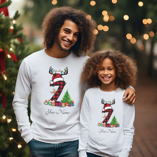 Mit Monogramm Weihnachtsfamilien personalisieren m T-Shirt