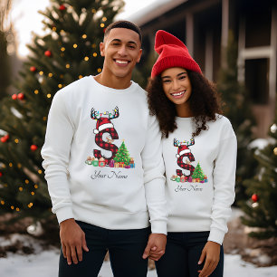 Mit Monogramm Weihnachtsfamilien personalisieren m T-Shirt