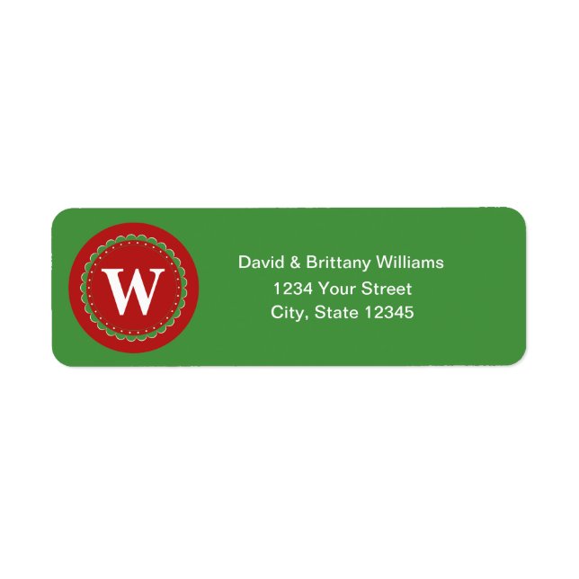 Mit Monogramm Weihnachtsrückgabedatum (Vorne)