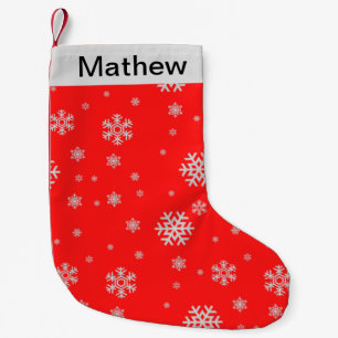 Mit Monogramm Weihnachtsschneeflocken niedlich Kleiner Weihnachtsstrumpf