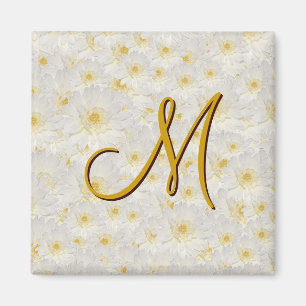 Mit Monogramm Weiße Mäuse Magnet