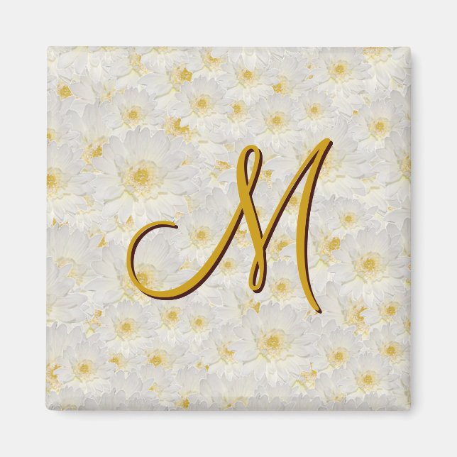 Mit Monogramm Weiße Mäuse Magnet (Vorne)