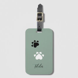 Mit Monogramm Welpenherzen Gepäckanhänger