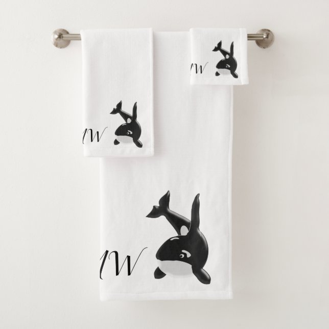 Mit Monogramm Whaldesign Badhandtuch Set (Insitu)