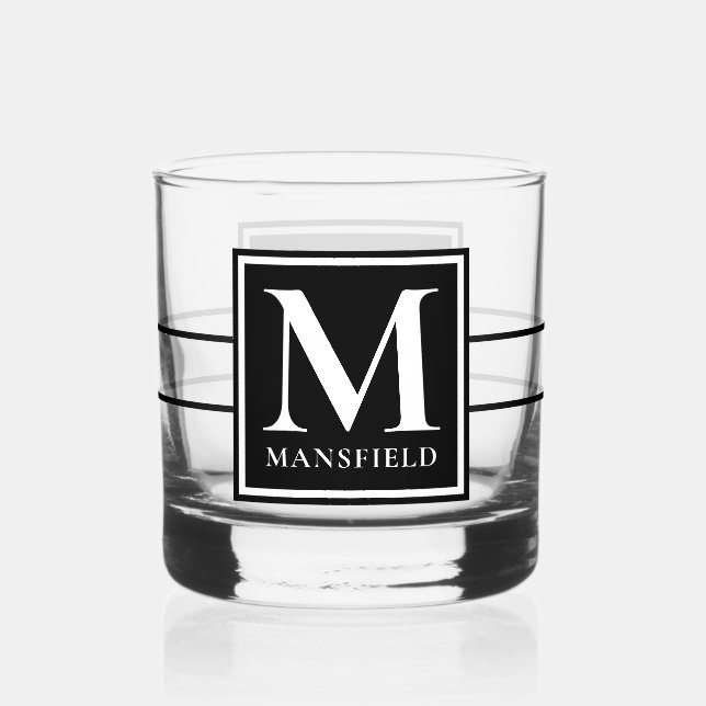 Mit Monogramm Whiskyglas (Vorderseite)