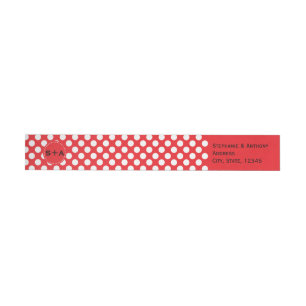 Mit Monogramm White and Red Polka Dot Wedding