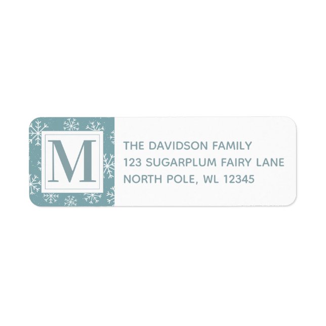 Mit Monogramm Winterschneeflocken (Vorne)