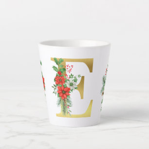 Mit Monogramm Xmas-Latte-Tasse-Gold-Brief Milchtasse