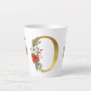 Mit Monogramm Xmas-Latte-Tasse-Gold-Brief Milchtasse