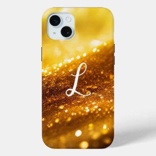 Mit Monogramm Yellow Luxe Glitzer Case-Mate iPhone Hülle