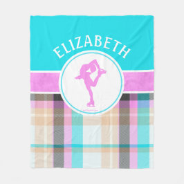 Mit Monogramm Zahl Skater-SommerTartan Fleecedecke