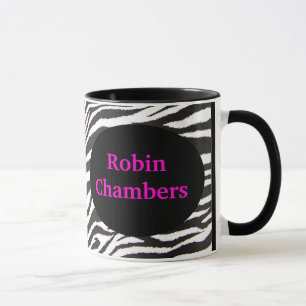 MIT MONOGRAMM ZEBRA-DRUCK - TASSE