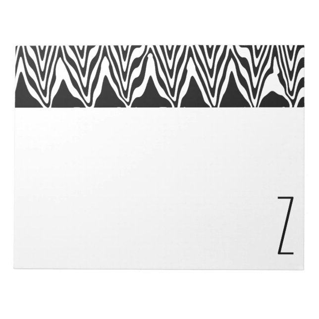 Mit Monogramm Zigzag Notizblock (Vorderseite)