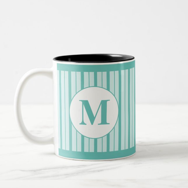 Mit Monogramm Zweifarbige Tasse (Links)