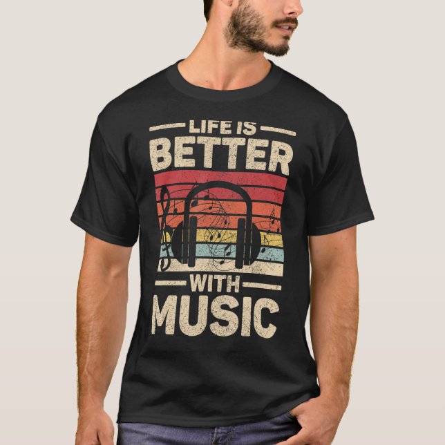 Mit Musik Musiker Outfit Edm Music Dj T-Shirt (Vorderseite)