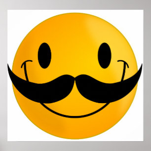 mit Mustache Poster