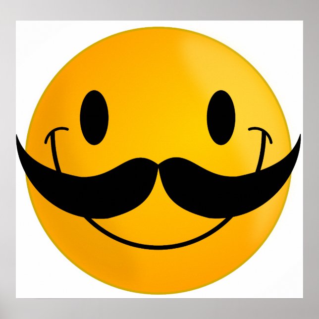 mit Mustache Poster (Vorne)
