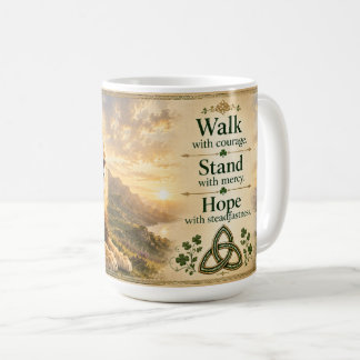 Mit Mut gehen Löwe Kaffeetasse