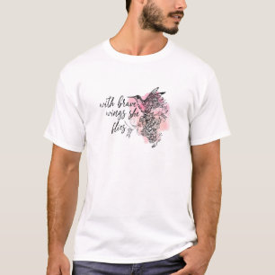 Mit mutigen Flügeln fliegt sie Christlichen Glaube T-Shirt