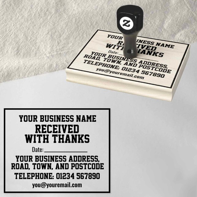 Mit Name, Adresse und Datum erhalten Gummistempel (Von Creator hochgeladen)