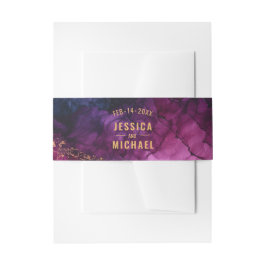 Mit Namen Celestial Elegance Marble Symphony Einladungsbanderole